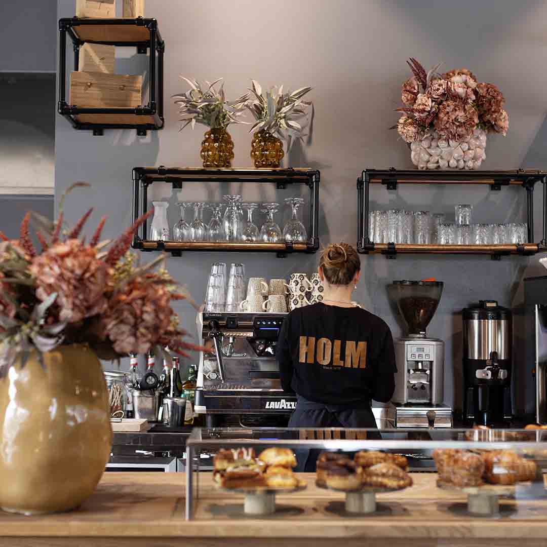 Cozy café at Holms Bakery in Frederiksberg.